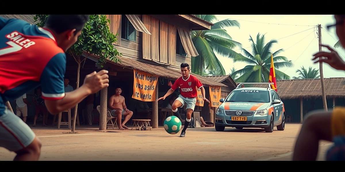 Goa Football Legends - Street Football Action Goa Football Legends street football mode showing a match in a Goan village setting